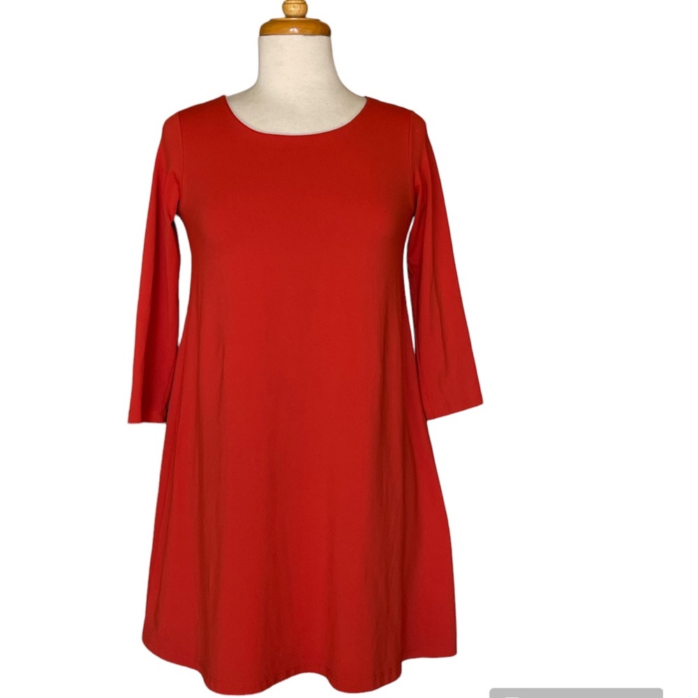 Susana Monaco Long Sleeve Simple A-line Mini Dress